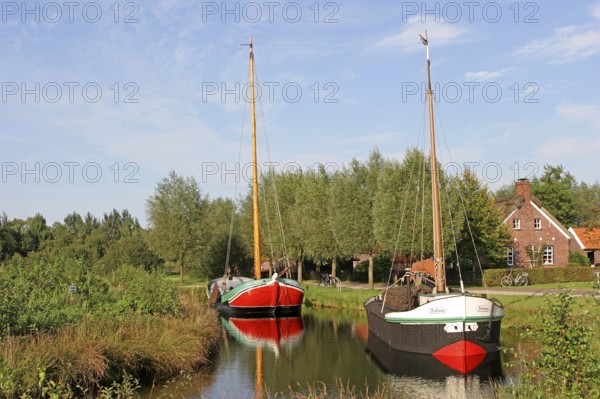Torfschiffe, tourist attraction, Wiesmoor, German Fehnroute, East Frisia, Germany