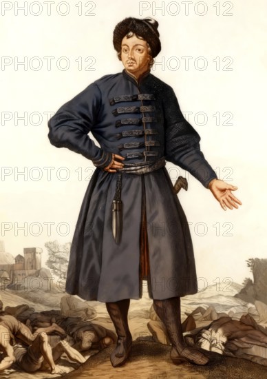 Portrait of Peter the Great, Peter I or Pyotr Alexeyevich Romanov, 1672-1725, Emperor of the