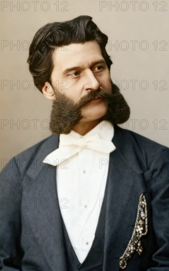 Johann Baptist Strauss II, 1825 – 1899, Austrian composer and violinist, Paris 1867, digitally