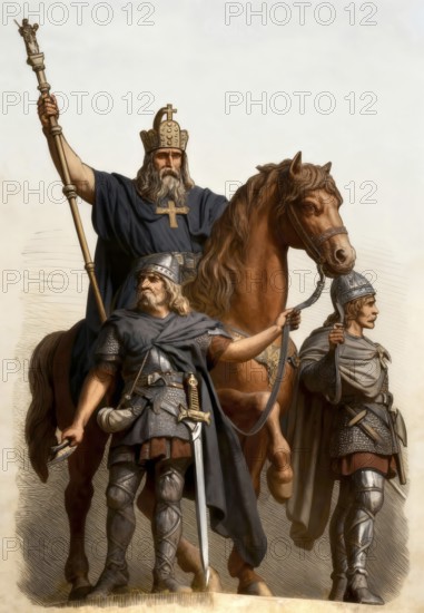 Clovis, Chlodovechus, Chlodwig I, Chlodowech, 466-511, King of the Franks of the Merovingian