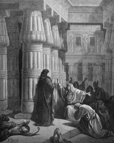 Pharaoh tells Moses to leave Egypt, story, exodus, Second Book of Moses, chapter 12, verse 31,