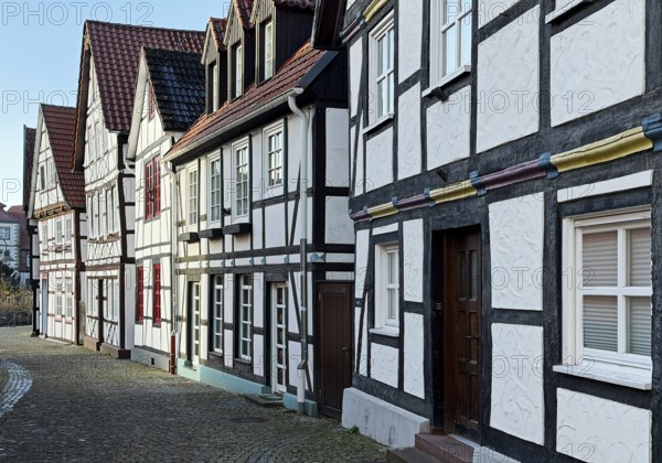 Fachwerkhäuserensemble Auf den Dielen, Altstadt, Paderborn, Ostwestfalen-Lippe, North