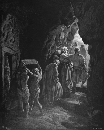 First book of Moses, chapter 23, verse 19, Sarah's burial, Abraham buries his woman Sarah in the