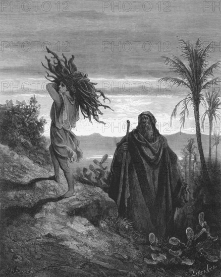 First book of Moses, chapter, 22 verse 6, sacrifice of Isaac, he carries the wood for the burnt