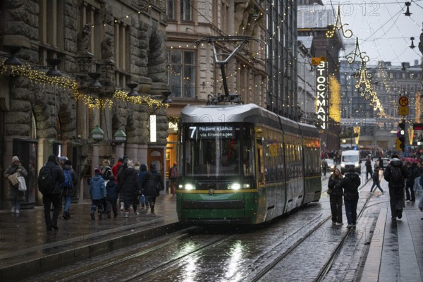 Alexanterinkatu, main shopping street in the city center, designed by Carl Ludwig Engel, with