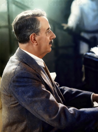 Giacomo Puccini, 1858 –1924, Italian composer, digitally edited according to a photograph