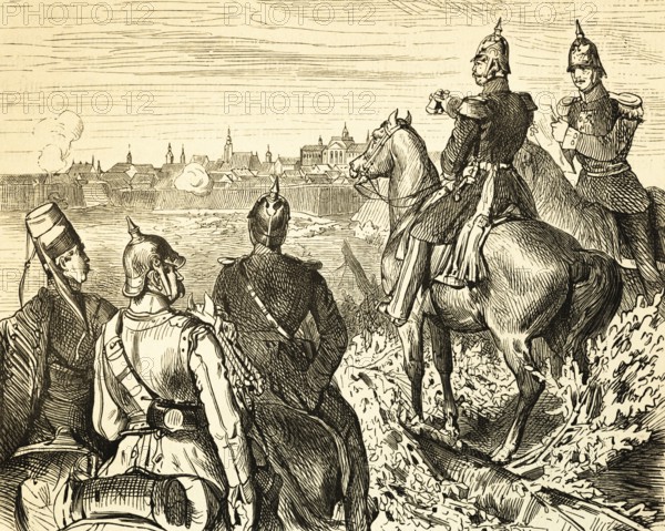 The Prince of Prussia in front of restful, German Revolution of 1848-1849, Prussian siege of