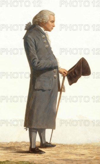 Immanuel Kant, 1724 - 1804, German philosopher of the Enlightenment, Shadow tear from 1798