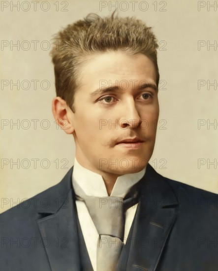 Hugo von Hofmannsthal, 1874-1929, Austrian novelist and poet, digital edited according to a