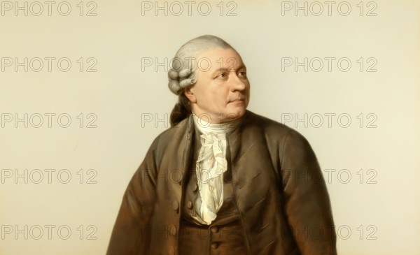 Portrait of Friedrich Gottlieb Klopstock, 1724 - 1803, German poet, digitally edited according to a