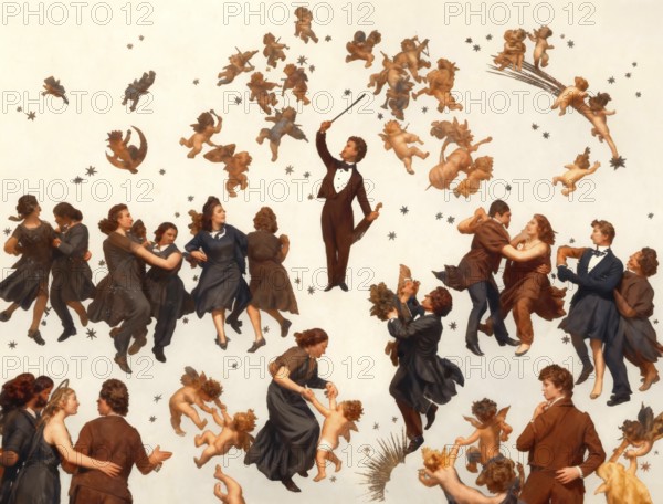 Strauss Is Playing Today, Johann Baptist Strauss II, 1825 – 1899, Austrian composer and violinist,