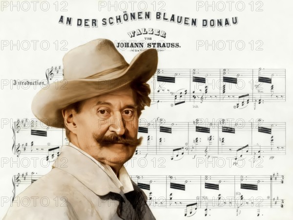 Johann Baptist Strauss II, 1825 – 1899, Austrian composer and violinist, 1879, digitally edited