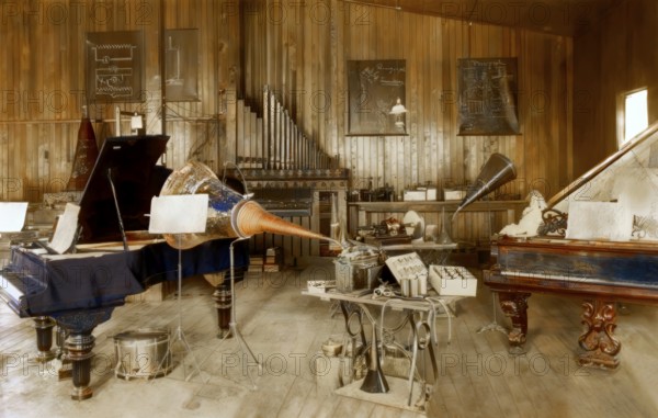 Edison‘s experimental development facility for the phonograph, Thomas Alva Edison, digitally edited