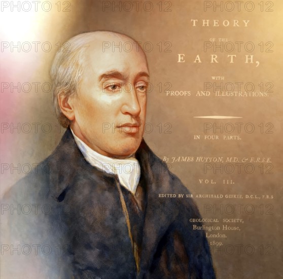 Portrait of James Hutton, 1726 – 1797, Scottish geologist, agriculturalist, chemical manufacturer,