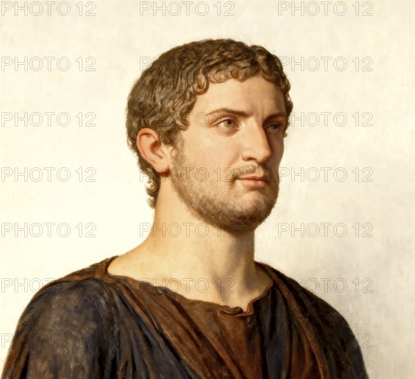 Hadrian or Publius Aelius Hadrianus Augustus, 76 - 138, Roman emperor, digitally edited