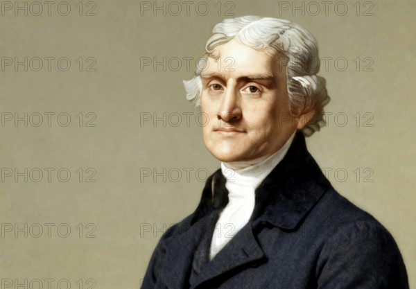 Portrait of Thomas Jefferson, 1743 - 1826, third president of the United States and principal