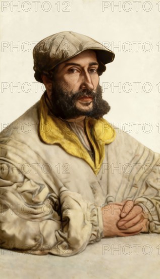 Portrait of Bernhard Krechting, German leader of the Münster Anabaptists, digitally edited