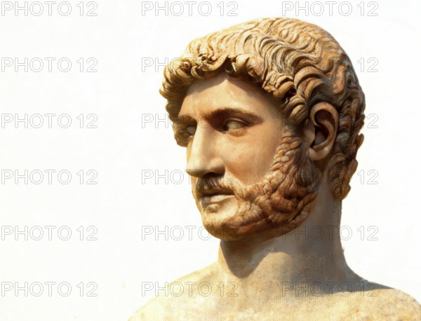 Hadrian or Publius Aelius Hadrianus Augustus, 76 - 138, Roman emperor, digitally edited