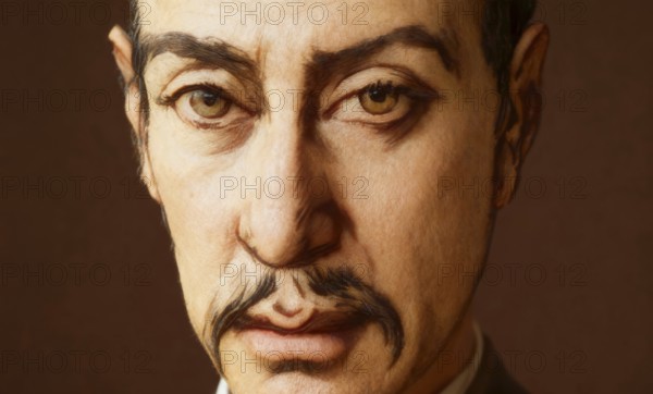 Portrait of Rainer Maria Rilke, 1875 – 1926, Austrian poet and novelist, based on a sketch,