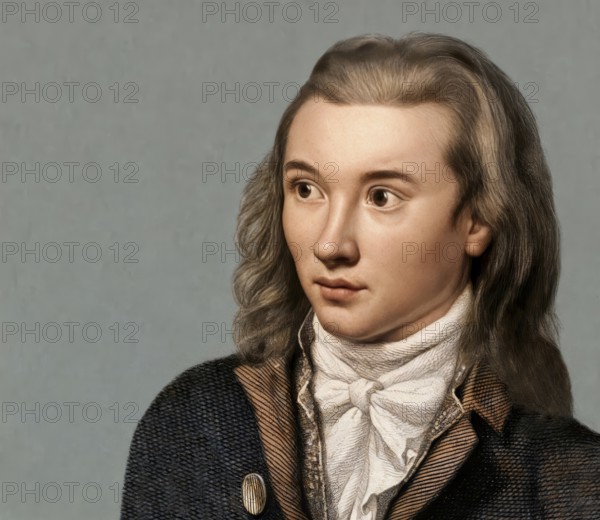 Portrait of Georg Philipp Friedrich Freiherr von Hardenberg, pseudonym and pen name Novalis, 1772 -