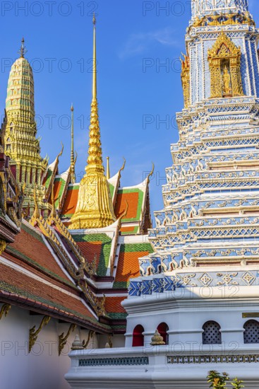 The Grand Royal Palace, Wat Phra Kaeo Buddhist Temple, the Royal Pantheon, Prasad Phra Thepbidon,