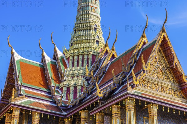 The Grand Royal Palace, Wat Phra Kaeo Buddhist Temple, the Royal Pantheon, Prasad Phra Thepbidon,
