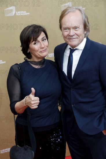 Sandra Maischberger and Jan Kerhart arriving at the European Film Awards at the House of World