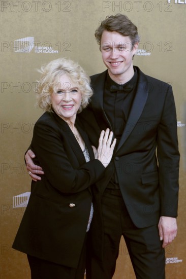 Liv Ullmann and her grandson director Halfdan Ullmann Tøndel arriving at the European Film Awards