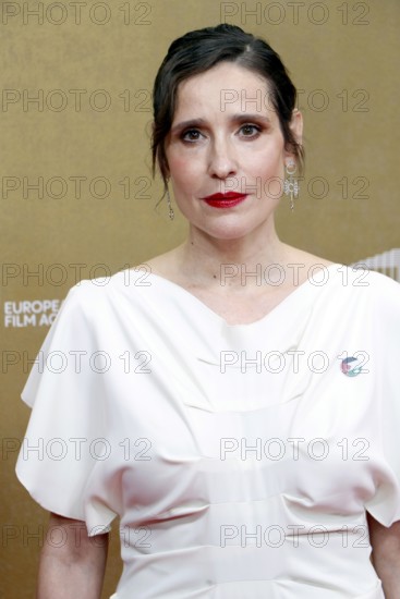 Angeliki Papoulia arriving at the European Film Awards at the House of World Cultures in Berlin on