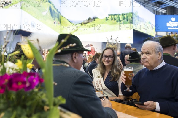 The Bavarian Wool Queen in the Hall of Bavaria at the Green Week at the exhibition center in Berlin