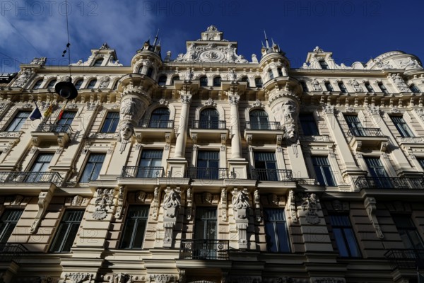 Magnificent Art Nouveau building on Elizabeth Street in Riga, Riga, Latvia