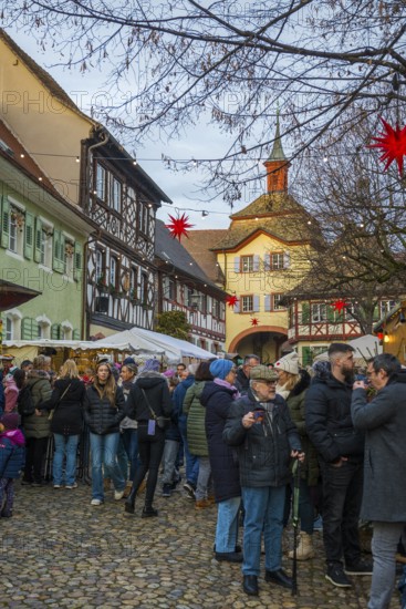 Christmas market, Burkheim, Vogtsburg, Kaiserstuhl, Baden-Württemberg, Germany