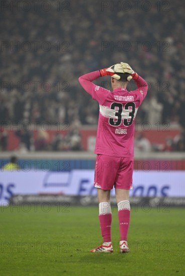 Goalkeeper Alexander Nübel VfB Stuttgart (33) disappointed Gesture Gesture MHPArena, MHP Arena