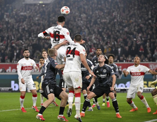 Penalty area scene, goal area scene header duel duel action Atakan Karazor VfB Stuttgart (16) Jeff