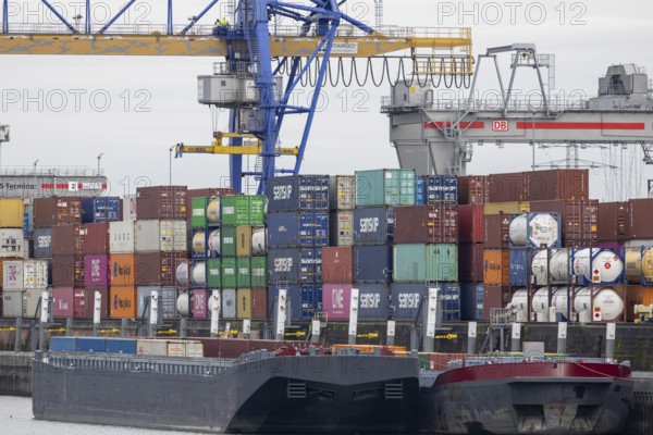 The port of Mannheim, Baden-Württemberg. It is considered one of the most important inland ports in
