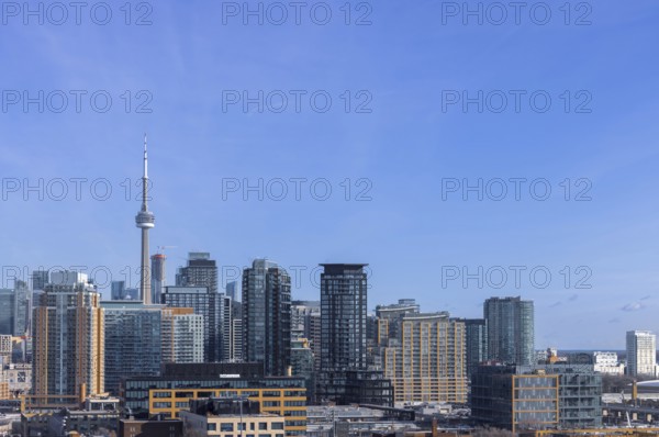 Scenic Toronto financial district business skyline and modern architecture