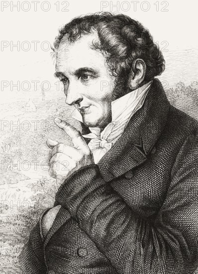 Portait of Johann Peter Hebel, 1760 - 1826, German poet, Protestant theologian and educator,