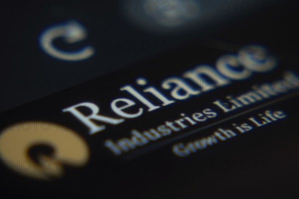 Dhaka, Bangladesh- 02 Dec 2025: A Close-up of a laptop screen is displaying the Reliance Industries