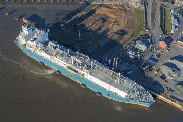 Europe, Germany, Schleswig-Holstein, Brunsbüttel, LNG terminal, ports, port, ships, water, ship,