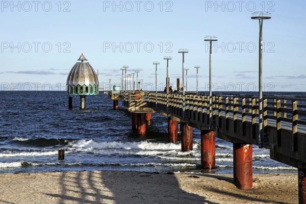 Pier with diving gondola, Zingst, Fischland-Darß-Zingst, Western Pomerania Lagoon Area National