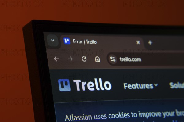 Dhaka, Bangladesh- 02 June 2025: Close-up of a computer screen displaying the Trello web interface