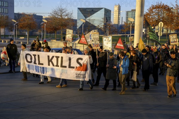Demonstration of Extinction Rebellion to mark the 10th anniversary of the Paris Agreement and to