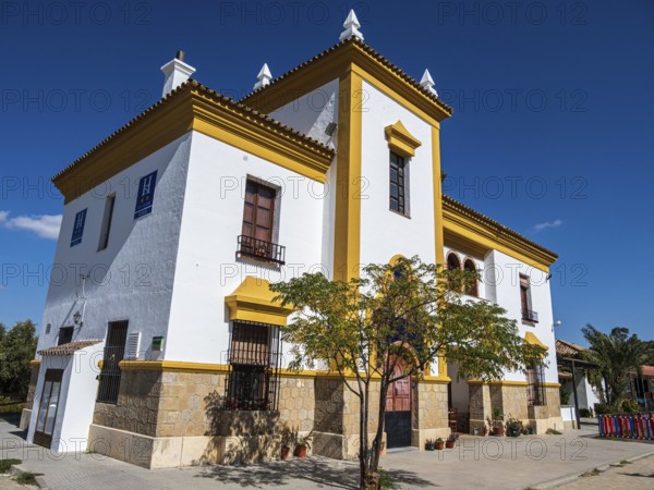 Former train station at village Olvera, now used for tourism, cafe and lodging, cycle path Via