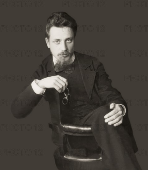 Portrait of Rainer Maria Rilke, 1875 – 1926, Austrian poet and novelist, based on a photograph by