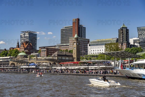 The St. Pauli Landungsbrücken at Hafengeburtstag Hamburg 2025 in the Free Hanseatic City of