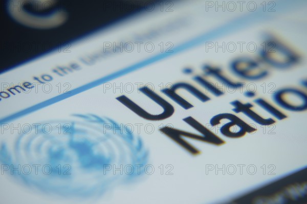 Dhaka, Bangladesh- 02 Dec 2025: A Close-up of a laptop screen is displaying the United Nations web