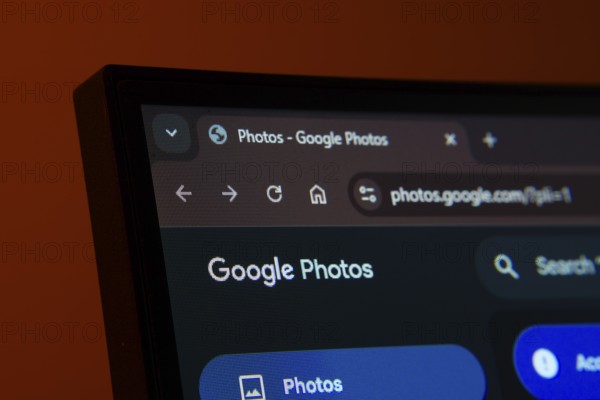 Dhaka, Bangladesh- 02 June 2025: Close-up of a computer screen displaying the Google Photos web