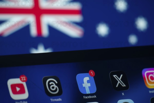 Dhaka, Bangladesh- 01 Dec 2025: A close up of an iPad screen displaying the youtube, facebook, x,