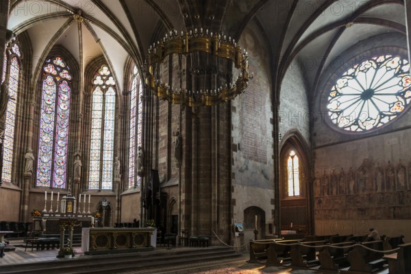 Interior view, Gothic Church of St. Peter and Paul, Saints-Pierre-et-Paul, Wissembourg,