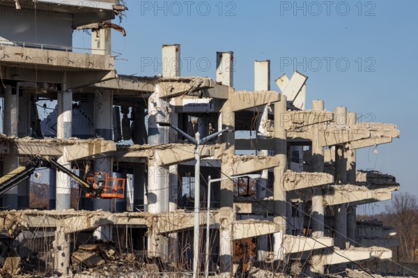 Washington, DC - Demolition of RFK Stadium. The stadium hosted baseball, football, soccer, and